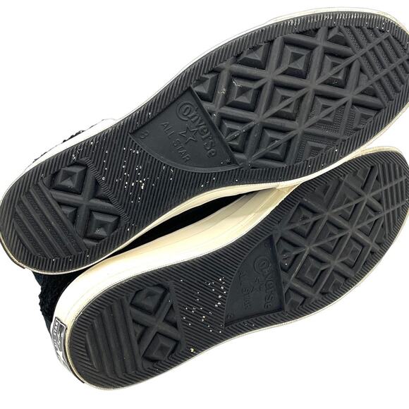 CONVERSE Chuck 70 Sherpa High Top Sneakers in Black & White SZ 10 - Picture 6 of 11